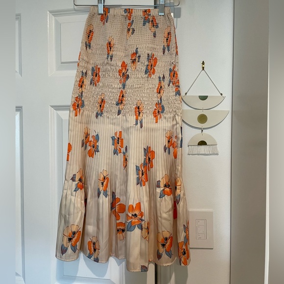 Nicholas Smocked Midi Skirt - Picture 7 of 11